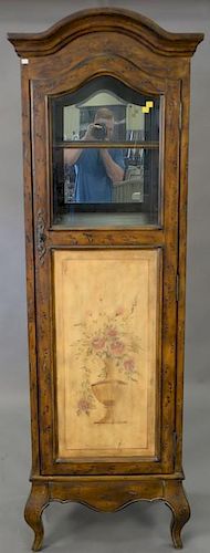Louis XV style cabinet. ht. 77in., wd. 22in., dp. 14in.