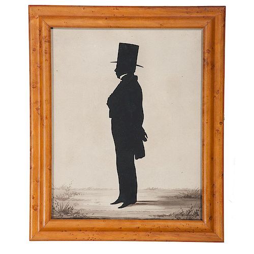 Auguste Edouart, Silhouette of a Gentleman