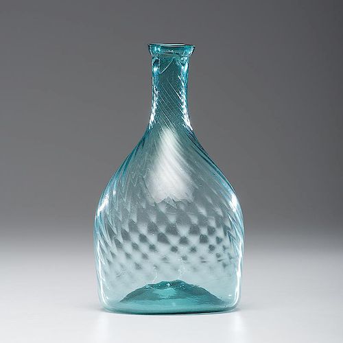 Aquamarine Midwestern Glass Club Bottle