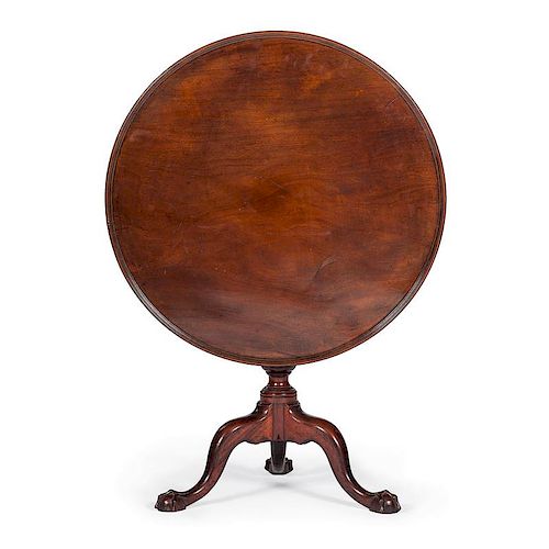 Philadelphia Chippendale Tilt Top Tea Table with Claw and Ball Feet