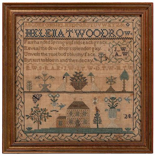 Ohio Pictorial and Poem Sampler by Helena T. Woodrow