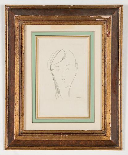 Amedeo Modigliani (Italian, 1884-1920) "Tete de Femme II"