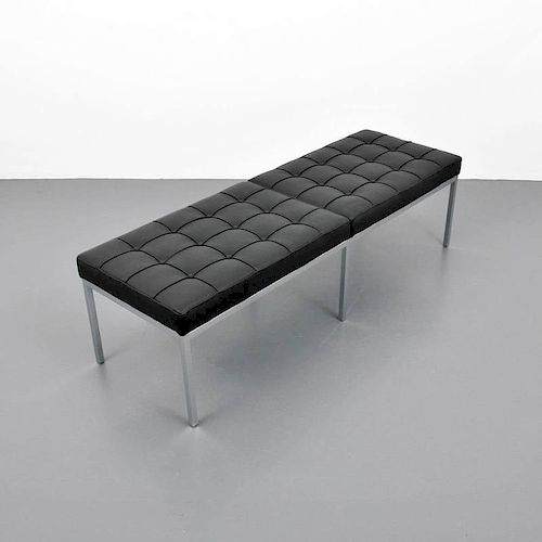Florence Knoll Leather Bench