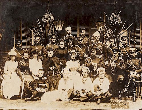 PHOTOGRAPH OF THE RUSSIAN IMPERIAL FAMILY, DE JONGH FRERES, NEUILLY-PARIS,1892