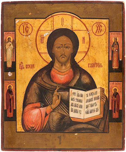 A RUSSIAN ICON OF CHRIST THE TEACHER, 19TH CENTURY