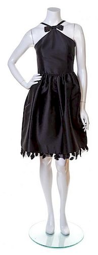 A Bill Blass Black Silk Cocktail Dress, Size 6.
