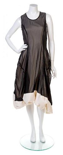 A Comme des Garcons Architectural Sheer Wadded Muslin Dress, Size S.
