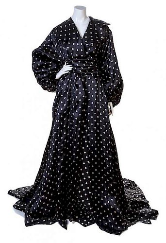 A Christian Dior Polka Dot Evening Coat,
