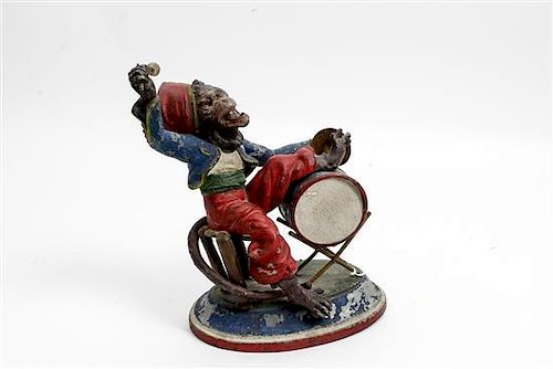* A Continental Cold Painted Cast Metal Figure Height 10 inches.