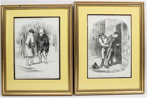 * Two French Engravings 11 1/4 x 8 1/2 inches.