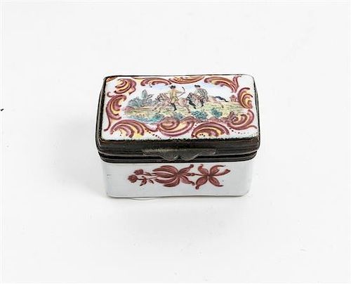 * A Limoges Enameled Pill Box
