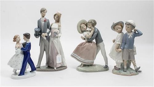 Three Lladro Porcelain Figural Groups