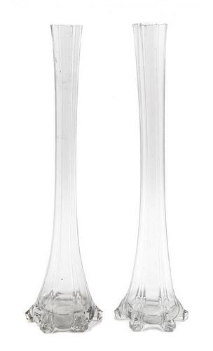 A Pair of Murano Glass Vases