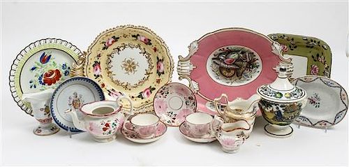 * Collection of English and Export Porcelain Articles