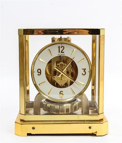 A Le Coultre Atmos Clock Height 9 1/4 inches.