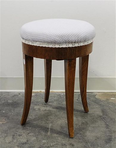 * A Continental Fruitwood Stool