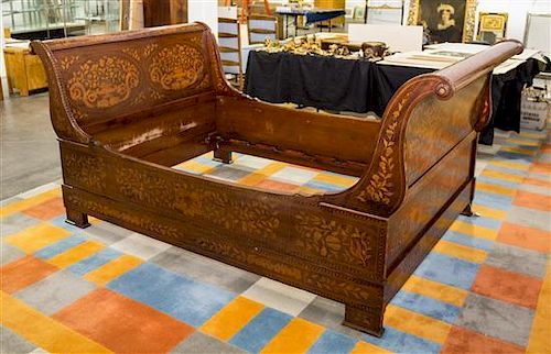 * A Dutch Marquetry Bed