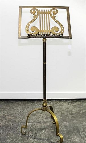 A Brass Music Stand Height 48 1/4 inches.