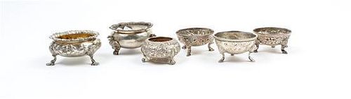 A Collection of Six Silver Salts, Various Makers,