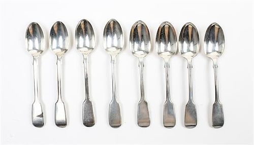 A Set of Eight Victorian Silver Teaspoons, Charles Boynton, London, 1866-8, comprising a set of four and another smaller set