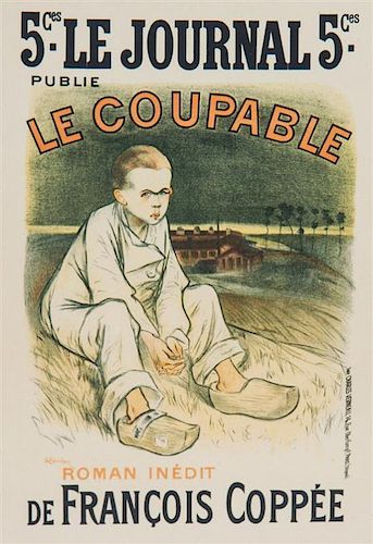 After Theophile-Alexandre Steinlen, (Swiss, 1859-1923), Le Journal publie Le Coupable: Roman inedit de Francois Coppee, 1896-