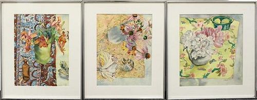 * Trudi Frank, (American, 1926-2007), French Damask and Untitled (three works)