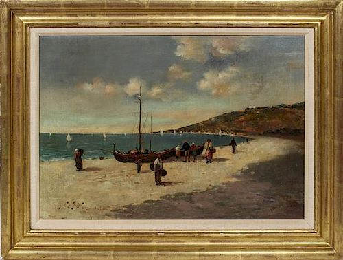 * Artist Unknown, (French, 20th century), Fishermen on the Shore, 1912