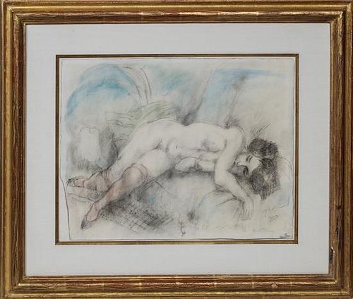 * Jules Pascin, (American, 1885-1930), Reclining Nude, 1929