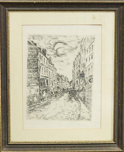 Maurice de Vlaminck, (French, 1876-1958), Street Scene