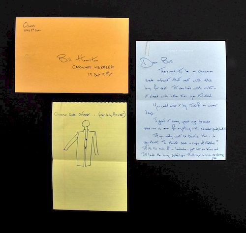 Jacqueline Kennedy Onassis Signed Note & Drawing