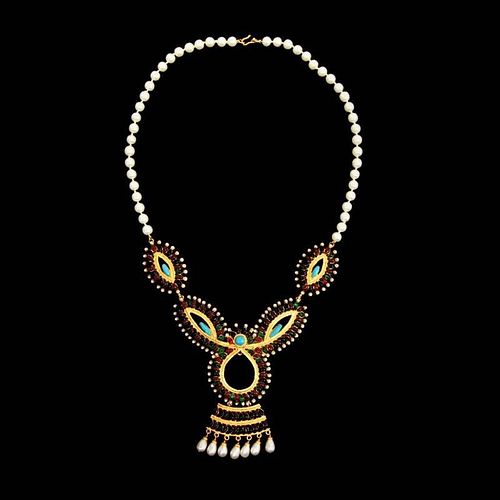 Chanel Gripoix Cabochons Necklace