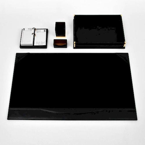 Mark Cross 5-Piece Leather Desk Set