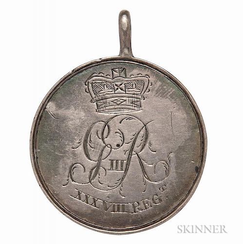 Silver British 38th Regiment Service Medal