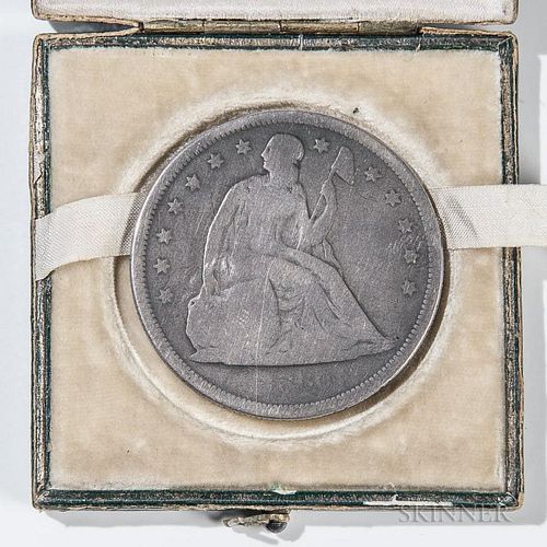 Seated Liberty Dollar Inscribed to William H. Dixon, 24th Virginia Cavalry Regiment