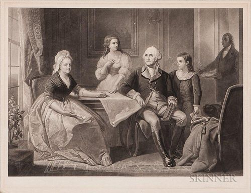 Washington and His Family   Signed Proof