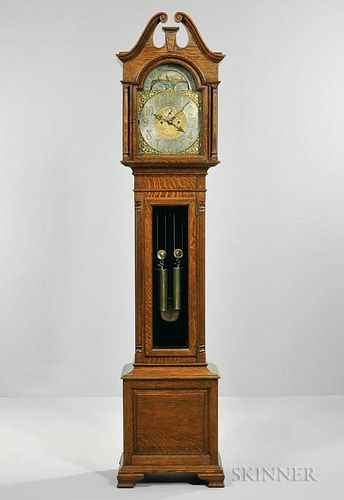 Elliott Oak-cased Tall Clock