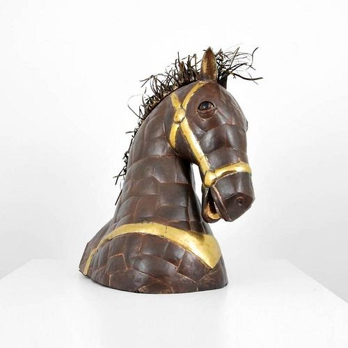 Monumental Sergio Bustamante Metal Horse Head