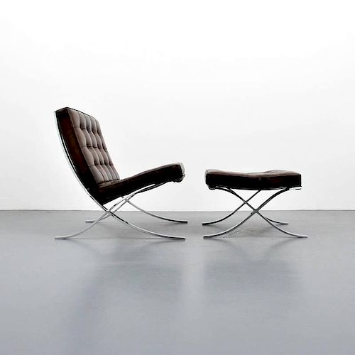 Mies van der Rohe "Barcelona" Chair & Ottoman, Knoll
