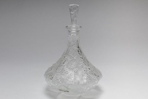 Lalique France Crystal "Baies & Feuilles" Decanter