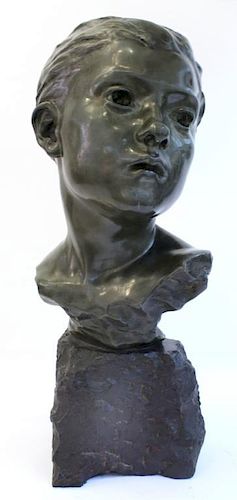 Jules Desbois (French, 1851-1935)- Bronze Bust