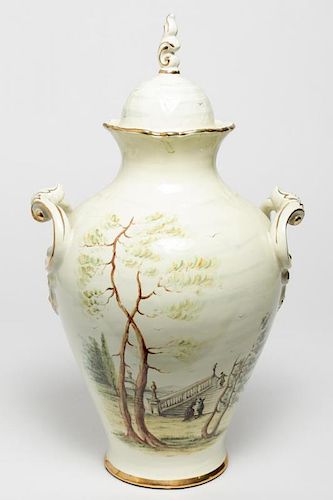 Italian Perugia Pottery Hand-Painted Baluster Jar