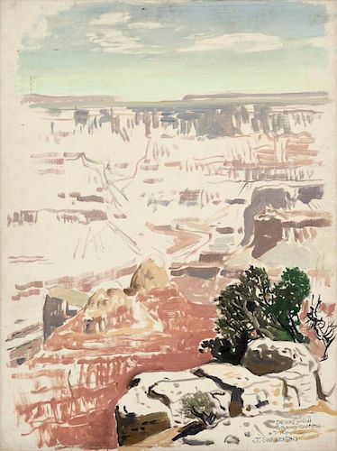 Three Desert Landscape Sketches by James Swinnerton