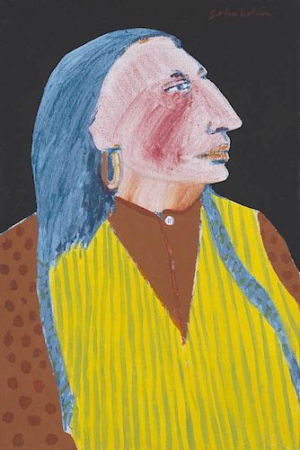 Native Man in Profile by Fritz Scholder