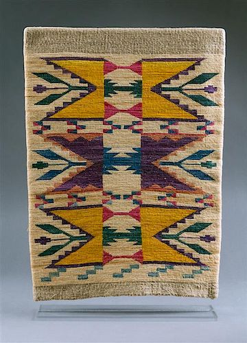 A Nez Perce Corn Husk Bag Height 20 x 15 1/4 inches