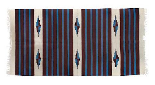 Two Chimayo Weavings Largest 61 x 29 1/2 inches.