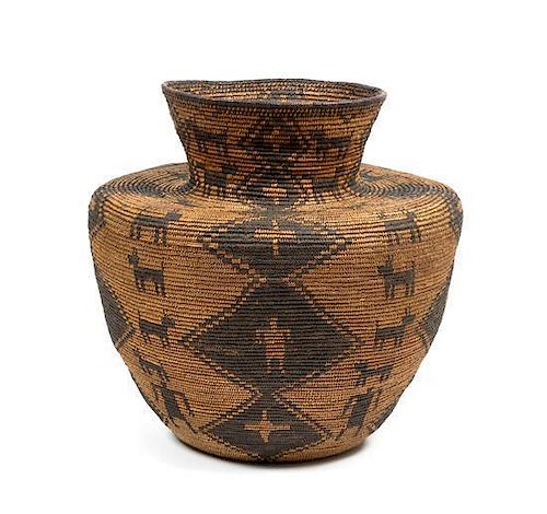 A Western Apache Pictorial Olla Height 20 x diameter 16 inches.