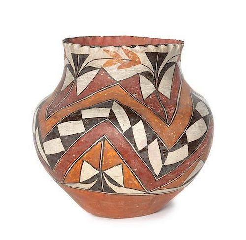 An Acoma Polychrome Pottery Vase