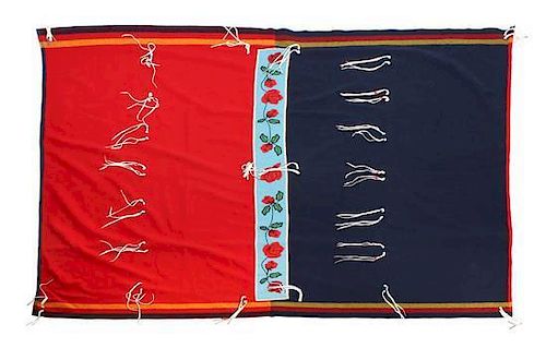 A Crow Trade Cloth Blanket Blanket: 71 x 59 inches.