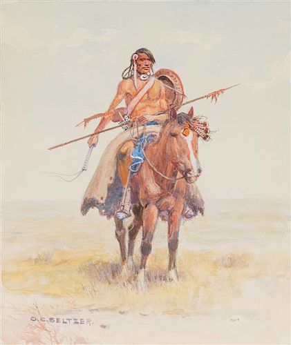 Olaf Carl Seltzer, (American, 1877-1957), Indian Brave