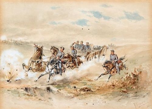 Herman Wendelborg Hansen, (American/German, 1854-1924), Riders on Horseback